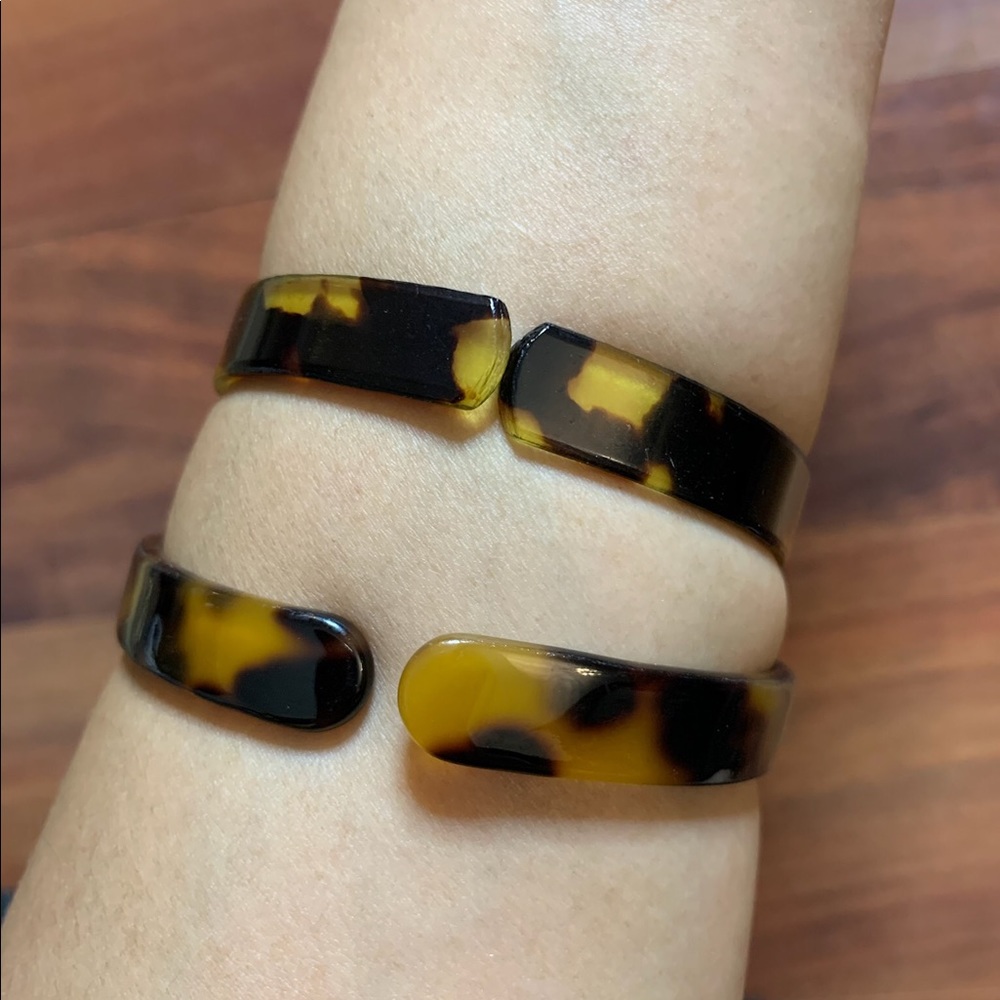 Tortoise Shell Bangle Bracelet - image 4